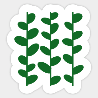 green leaves digital illustration, modern art, digital art Sticker